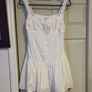 All in favor White Sleeveless Women's Top